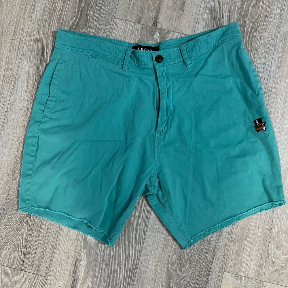 Akoo Turquoise Flat Front Men's Shorts
